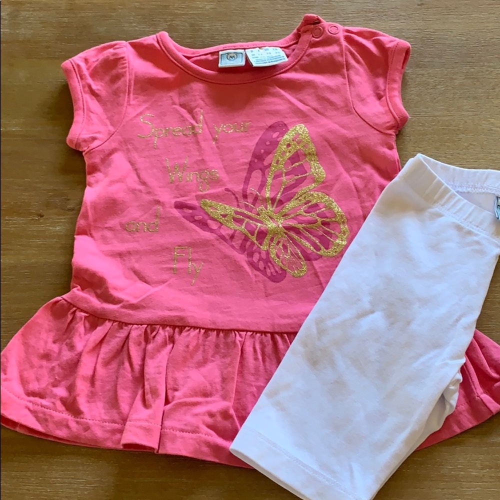 Baby girl shirt and Capri set